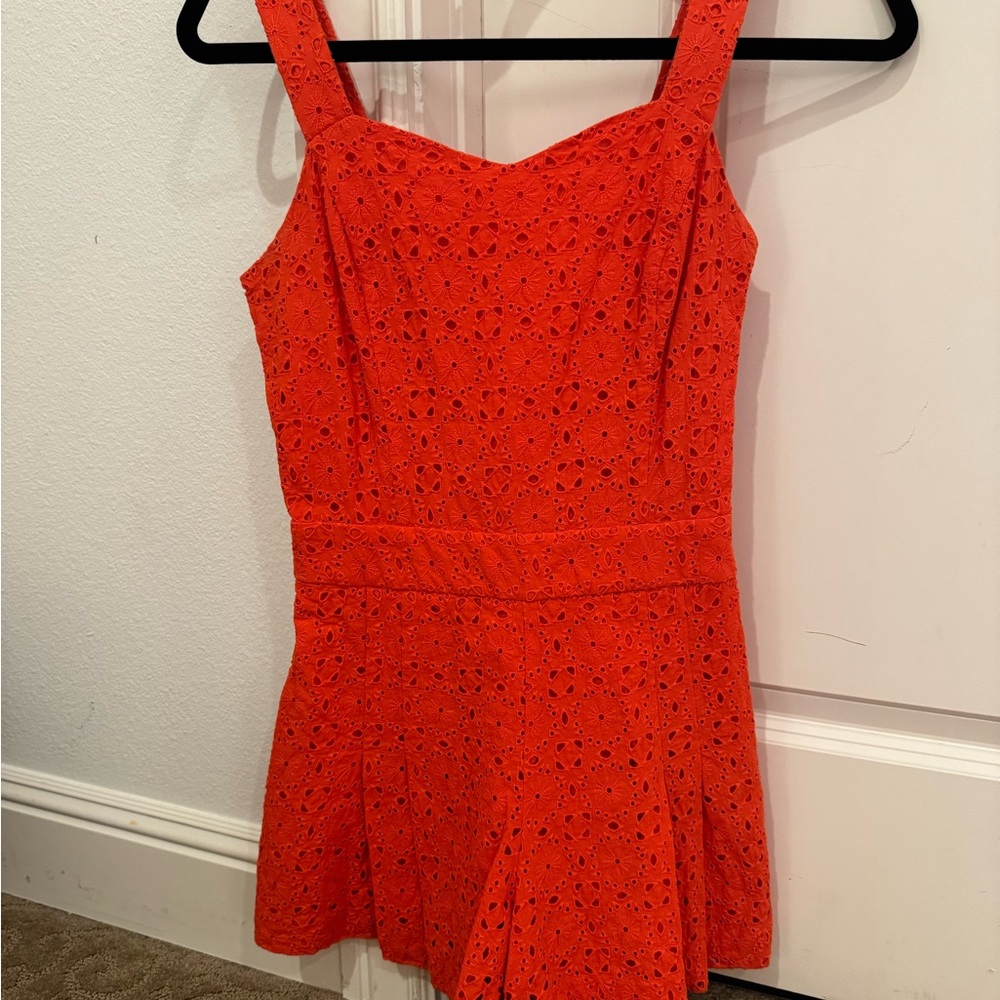 1. State Orange Jumpsuit with Sweetheart Neckline